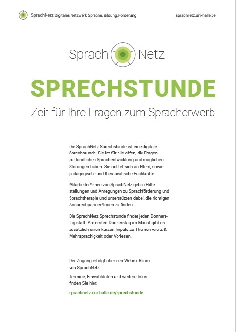 Sprechstunde für Fragen zum Spracherwerb